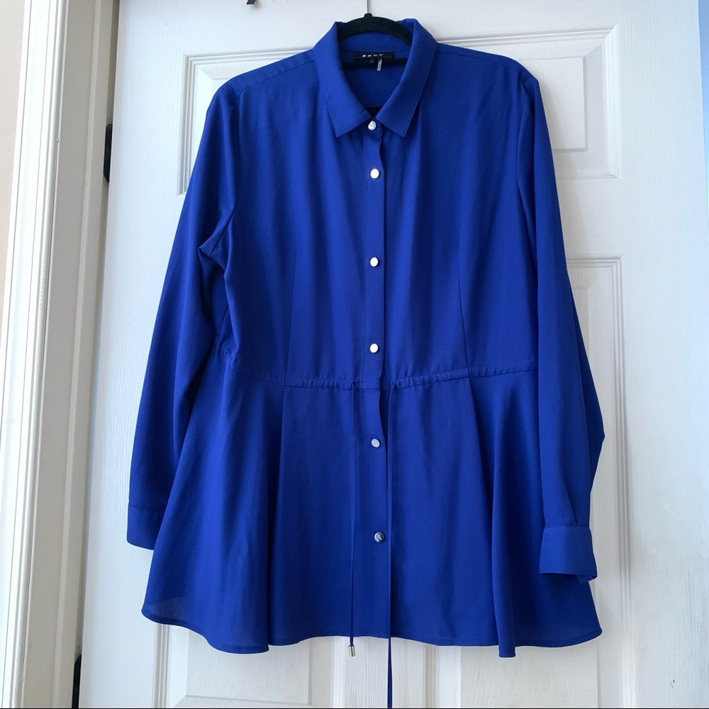 DKNY Long Sleeve Blouse Size Large